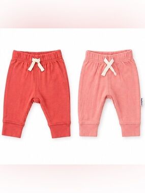 Carter's Coral and Dusty Pink Knit Drawstring Joggers - 2 Pack